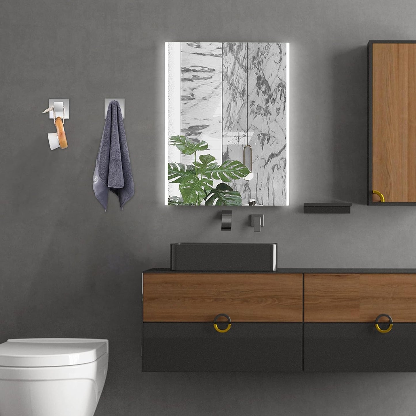 Nolimas Bath Towel Hook SUS 304 Stainless Steel Square Clothes Towel Coat Robe Hook Cabinet Closet Door Sponges Hanger for Bath Kitchen Garage Heavy Duty Wall Mounted, Chrome Polished Finish,4Pack