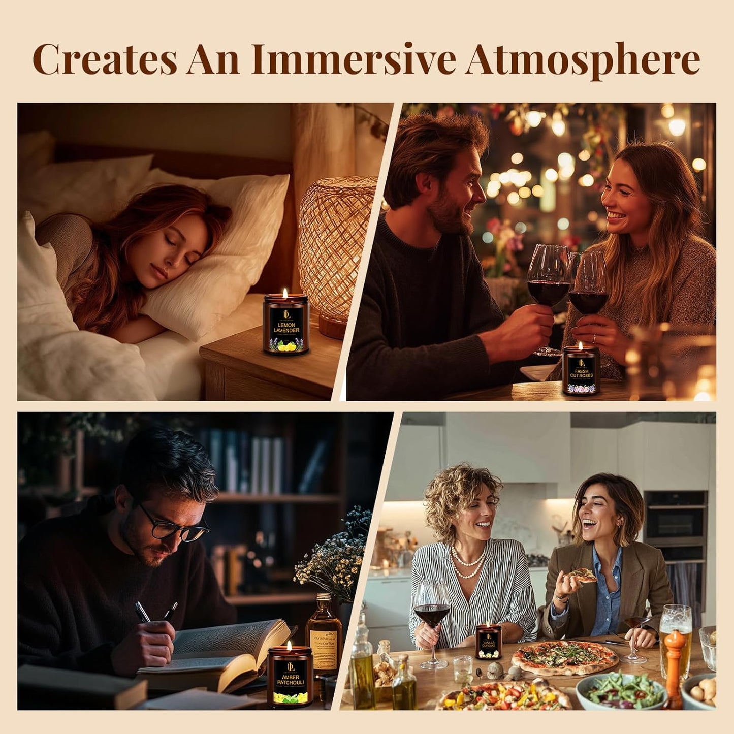 Vanilla Cupcake Candles, Vanilla Cupcake Scented Candle, Mother's Day Candle Gifts for Women, Soy Candles for Home Scented, 7oz 50 Hours Burn, Home Décor