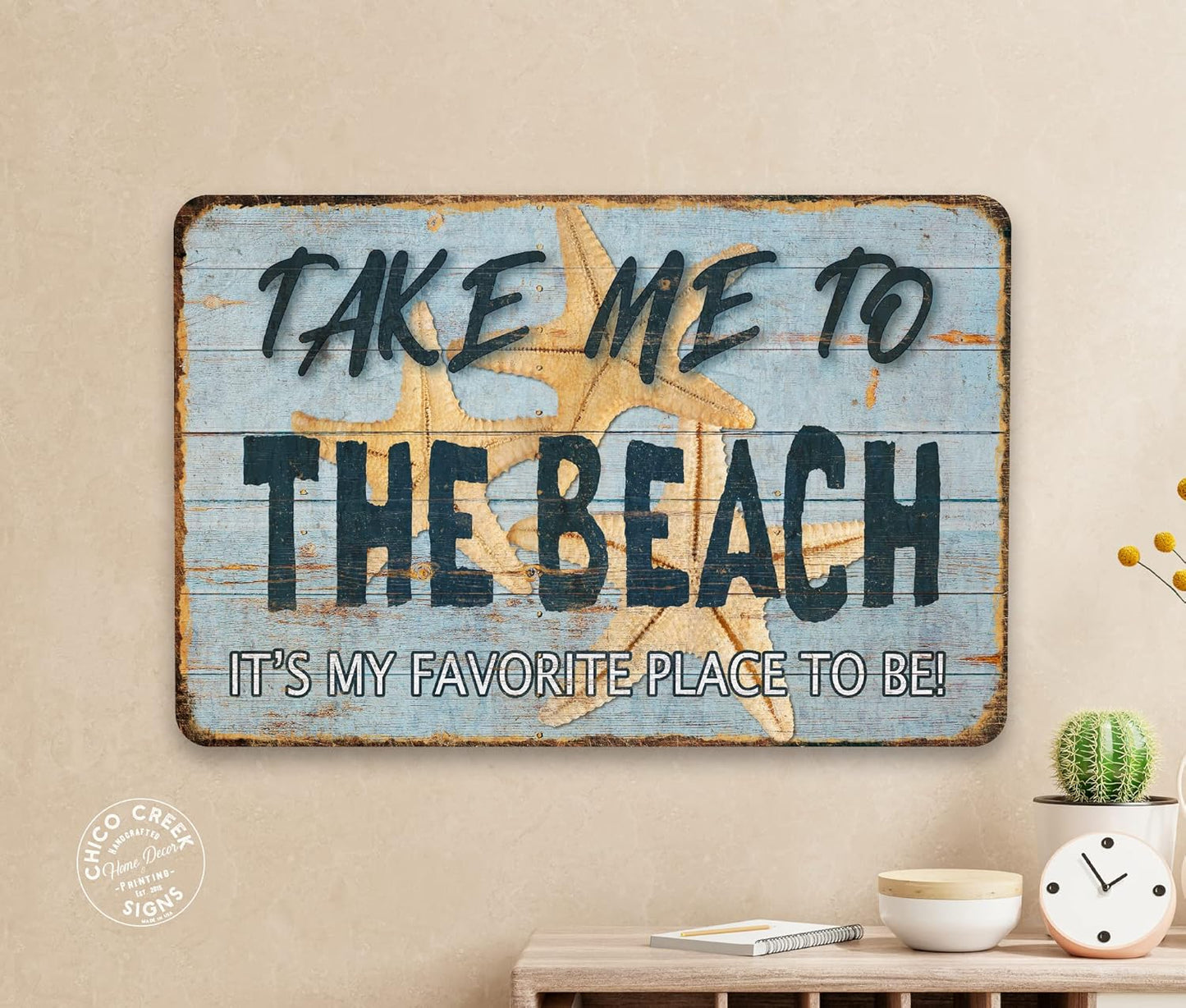 Take Me To The Beach Sign Beach Decor Ocean Decorations Nautical Signs Seashell Home Wall Gifts 8x12 208122001045