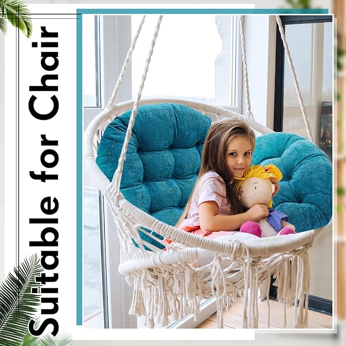 Jerify 4 Pcs Floor Pillow Cushions 22 x 22 Inch Round Square Large Meditation Floor Pillow for Classroom Adult Meditation Picnic Party Cushion for Seating Gift Christmas(Aquamarine,Round)