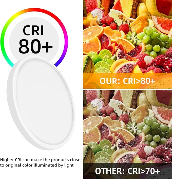 Hlite 4pack 9 Inch Flush Mount LED Ceiling Light Fixture,18W 1800LM Super Slim Light Fixtures Ceiling Mount 3000K/4000K/5000K 3CCT Selectable,Ceiling Light Fixtures for Kitchen,Bedroom (White)