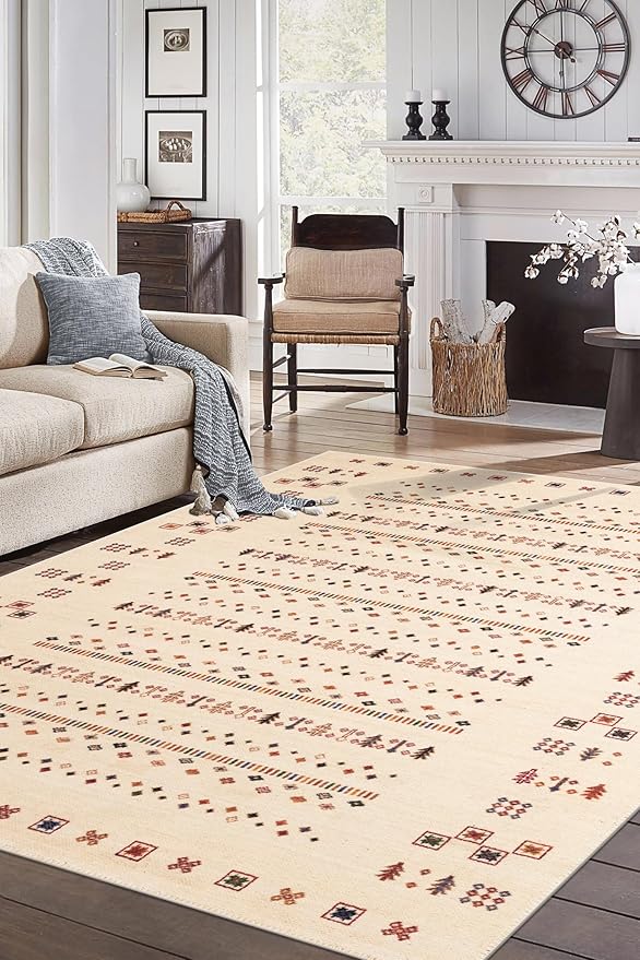 Keen Home Design 3x5 Rug - Machine Washable Entry Rug with Non-Slip Backing, Ideal for Enteryway, Kitchen, Bathroom, Laundry Room - Vintage, Easy Clean, Durable, Low Pile - (3' x 5')