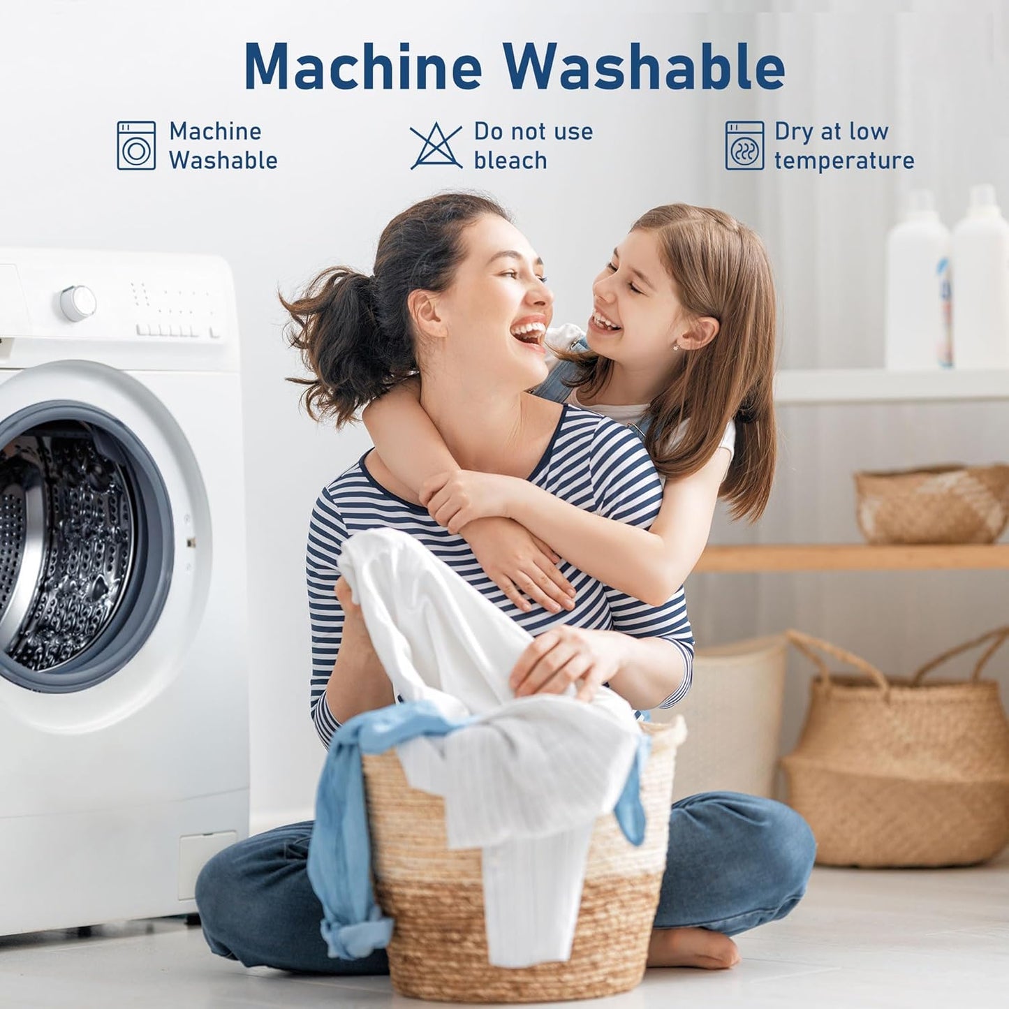 King Mattress Topper Extra Thick Pillowtop Cooling Mattress Topper Plush Mattress Pad Cover Protector with 8-21 Inch Deep Pocket 3D Snow Down Alternative Fill White