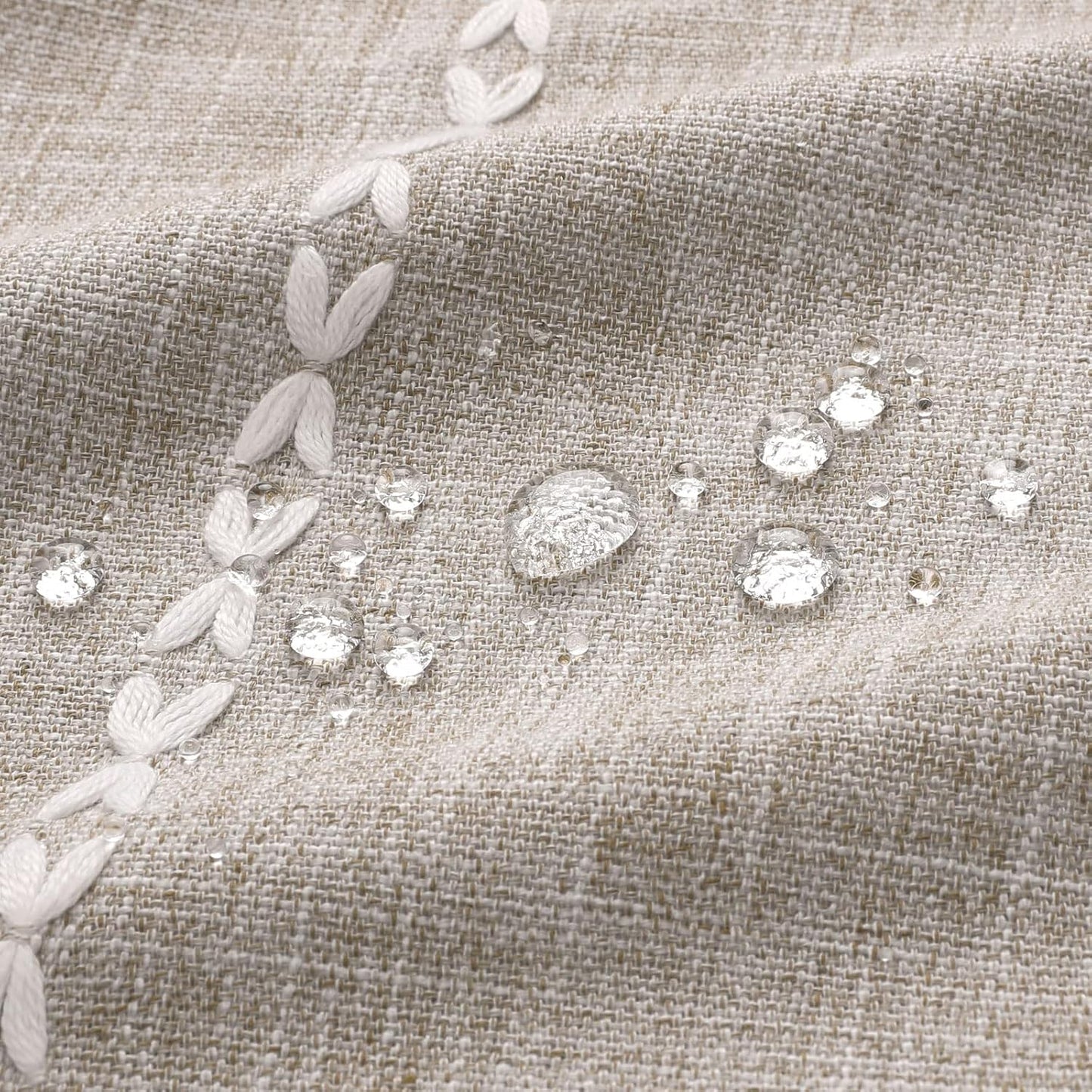 MitoVilla Tan Small Stall Shower Curtain 36 x 72, Taupe Half Size Narrow Polyester Linen Fabric Shower Curtains for Boho Farmhouse Bathroom Decor, Wrinkle Resistant Cloth Shower Curtain