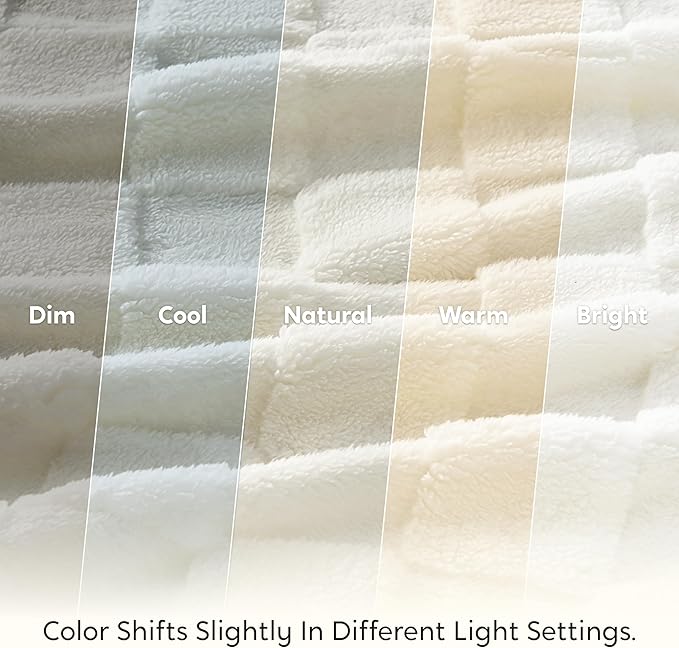 Joiedomi Twin Blanket for Bed, Soft White Fleece Checkered Blankets Gifts for Women Mom Girls, 280GSM Cozy Cute Soft Throw Home Room Decor Aesthetic Gifts 60x80 Inches