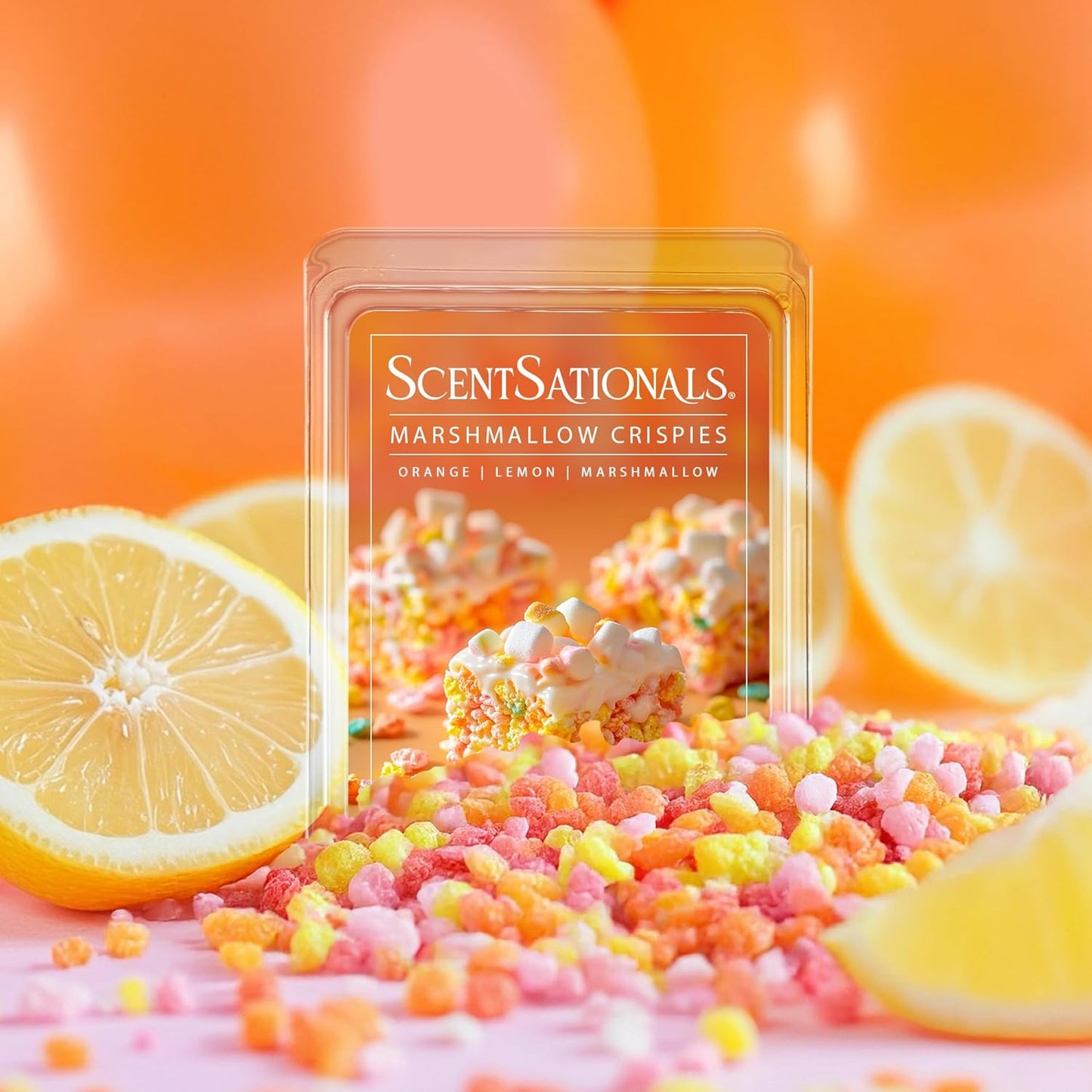 Scentsationals Wax Melts, Wax Cubes Strong Scent - Marshmallow Crispies - Long Lasting Scented Wax Melts for Warmer, 10oz (24-Cubes)