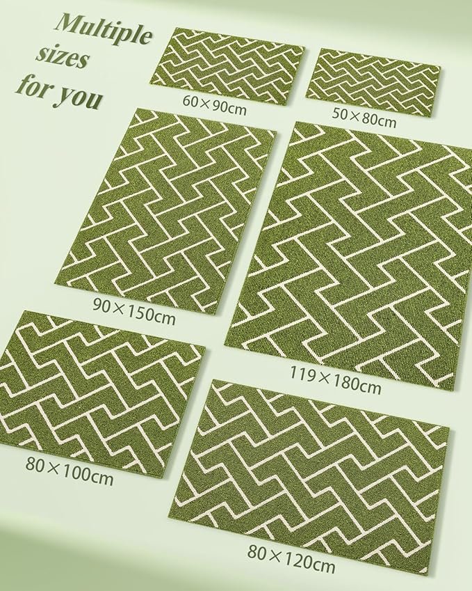 hicorfe Kitchen Rugs and Mats,Kitchen Mats for Floor,24"x35" Non Slip Runner Rug,Absorbent Resist Dirt Comfort Standing Mat Machine Washable for Entryway,Hallway,Front of Sink(Sage Green)