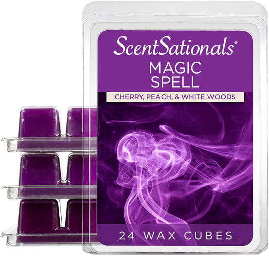 Scentsationals Wax Melts, Wax Cubes Strong Scent - Magic Spell - Long Lasting Scented for Warmer, 10oz (24-Cubes)