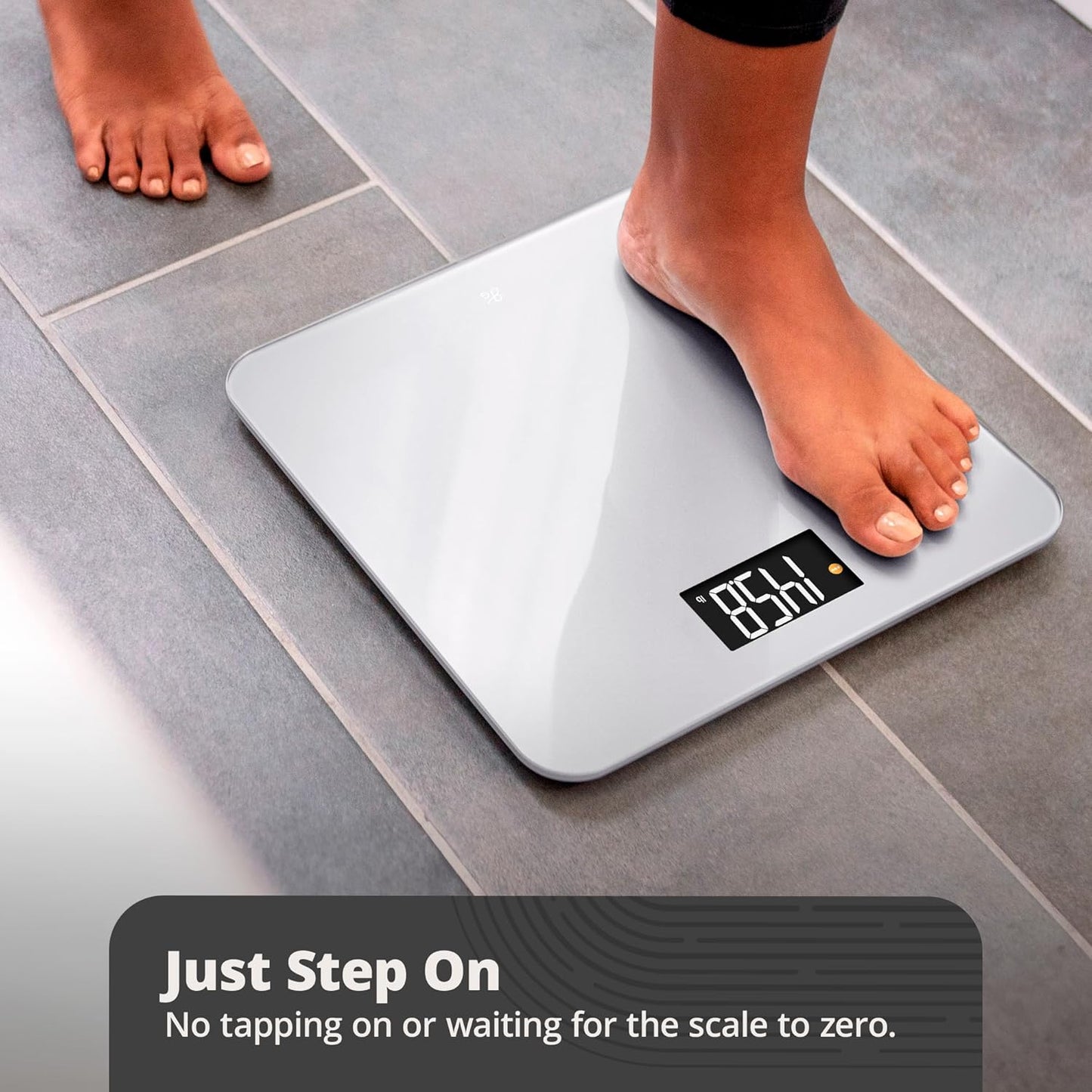 Greater Goods Digital AccuCheck Bathroom Scale for Body Weight, Capacity up to 400 lbs, Batteries Included, Pearl Gray