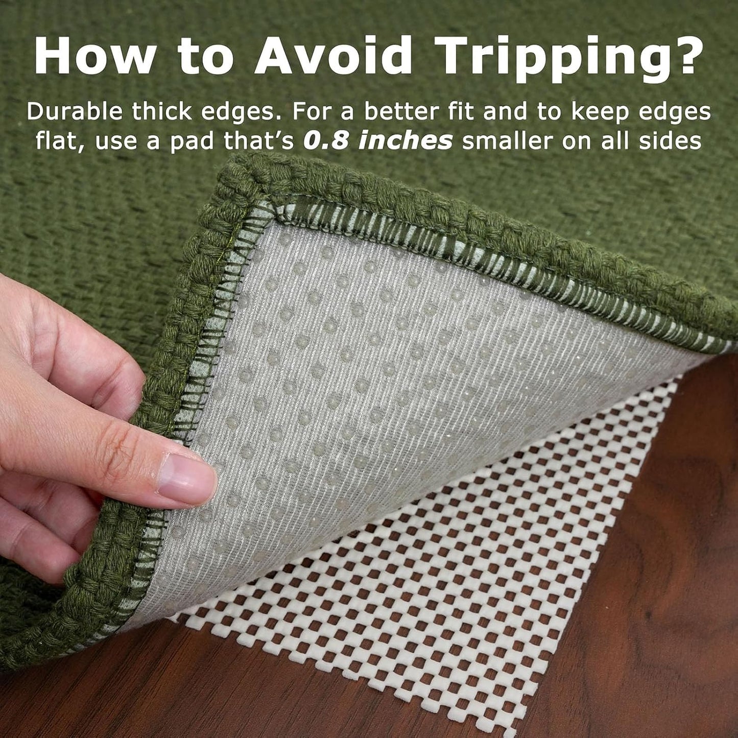 KOZYFLY Runner Rug 2x8 Ft Washable Runners for Hallways Non Slip Rubber Backed Kitchen Runners, Braided Cotton Entryway Runner Indoor, Floor Carpet for Hallway Kitchen Entryway, Dark Green