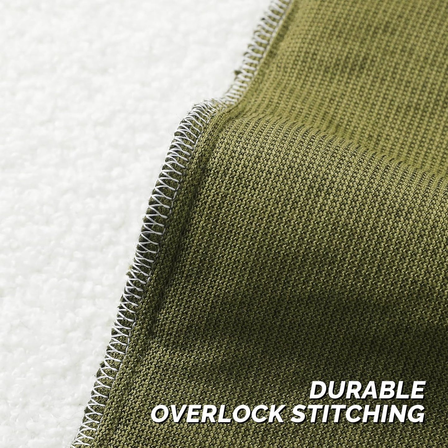 FUTEI Olive Green Throw Pillow Covers 20x20 Inch Set of 2,Furry Faux Fur Teddy Boucle Textured Cushion Covers,Soft Fluffy Decorative Pillow Case,Home Decor for Couch Bed Living Room Office Car