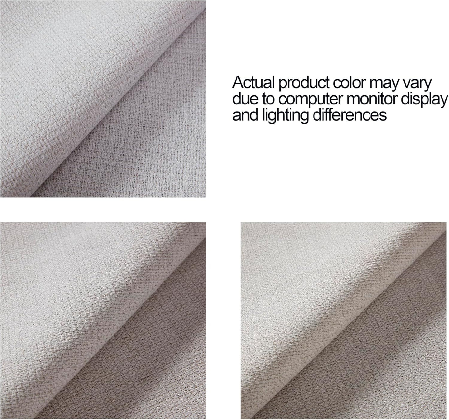 King 52.3" Tall Headboard Carmen Wingback Upholstered Platform Bed Frame Premium Textured Canvas Chenille Elegant Simplicity for Bedroom No Box Spring Needed Easy Assembly No Noise Ivory