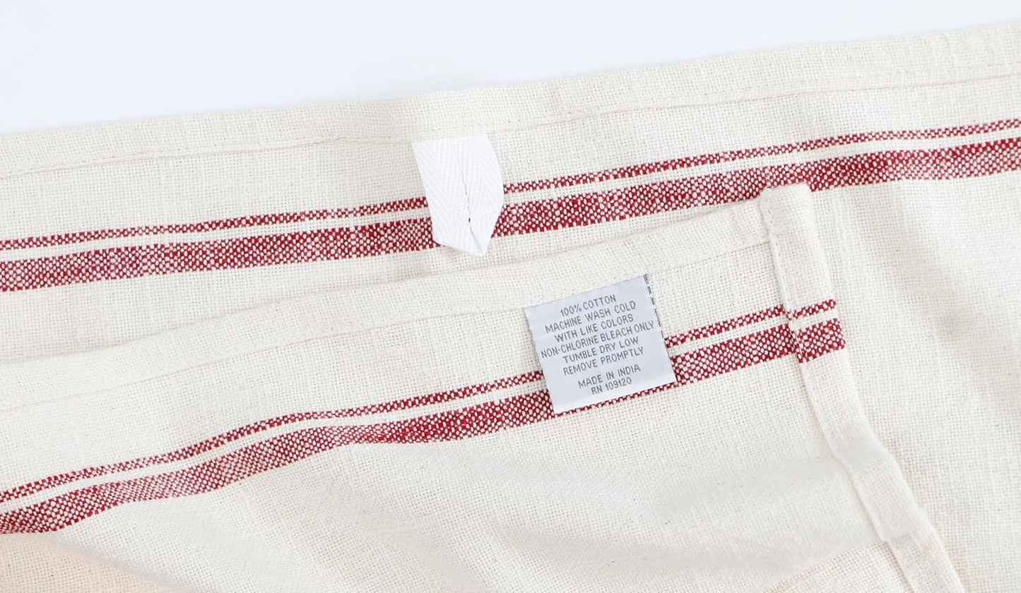 KAF Home Natural Rustic Farmhouse Slubbed Kitchen Towel | 100% Cotton Dish Towel, 18 x 28 Inches | Soft and Absorbent (Wine, 18 x 28-4 Pack)