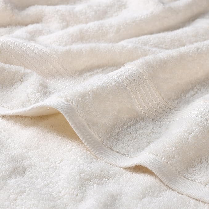 Superior Egyptian Cotton 9-Piece Towel Set, Assorted Towels for Home Bathroom, Guest Bath Decor Essentials, Includes 3 Bath, 3 Hand, 3 Face Towels/Washcloths, Quick Dry, Absorbent - Ivory
