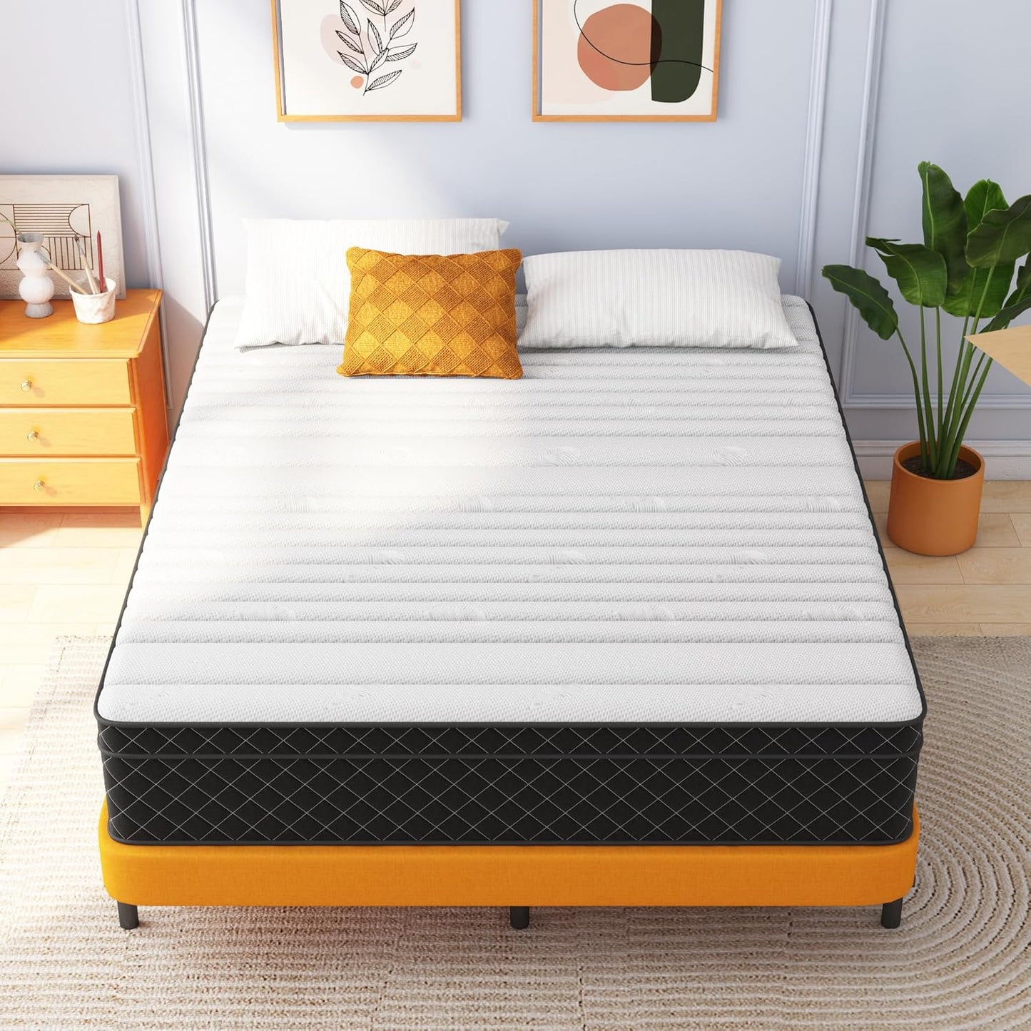 King Mattress 12 Inch Hybrid – Memory Foam & Pocket Springs Bed in a Box, Medium Firm, Cooling Comfort & Pressure Relief, 120-Night Trial