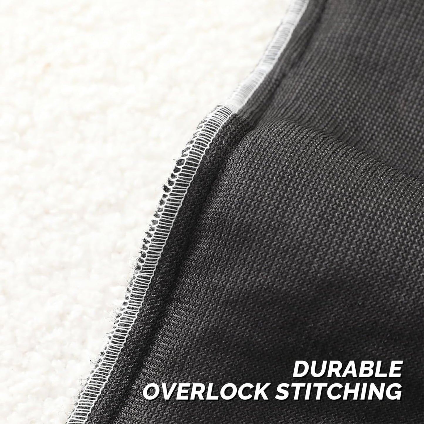 FUTEI Black Throw Pillow Covers 22x22 Inch Set of 2,Furry Faux Fur Teddy Boucle Textured Cushion Covers,Soft Fluffy Decorative Pillow Case,Home Decor for Couch Bed Living Room Office Car