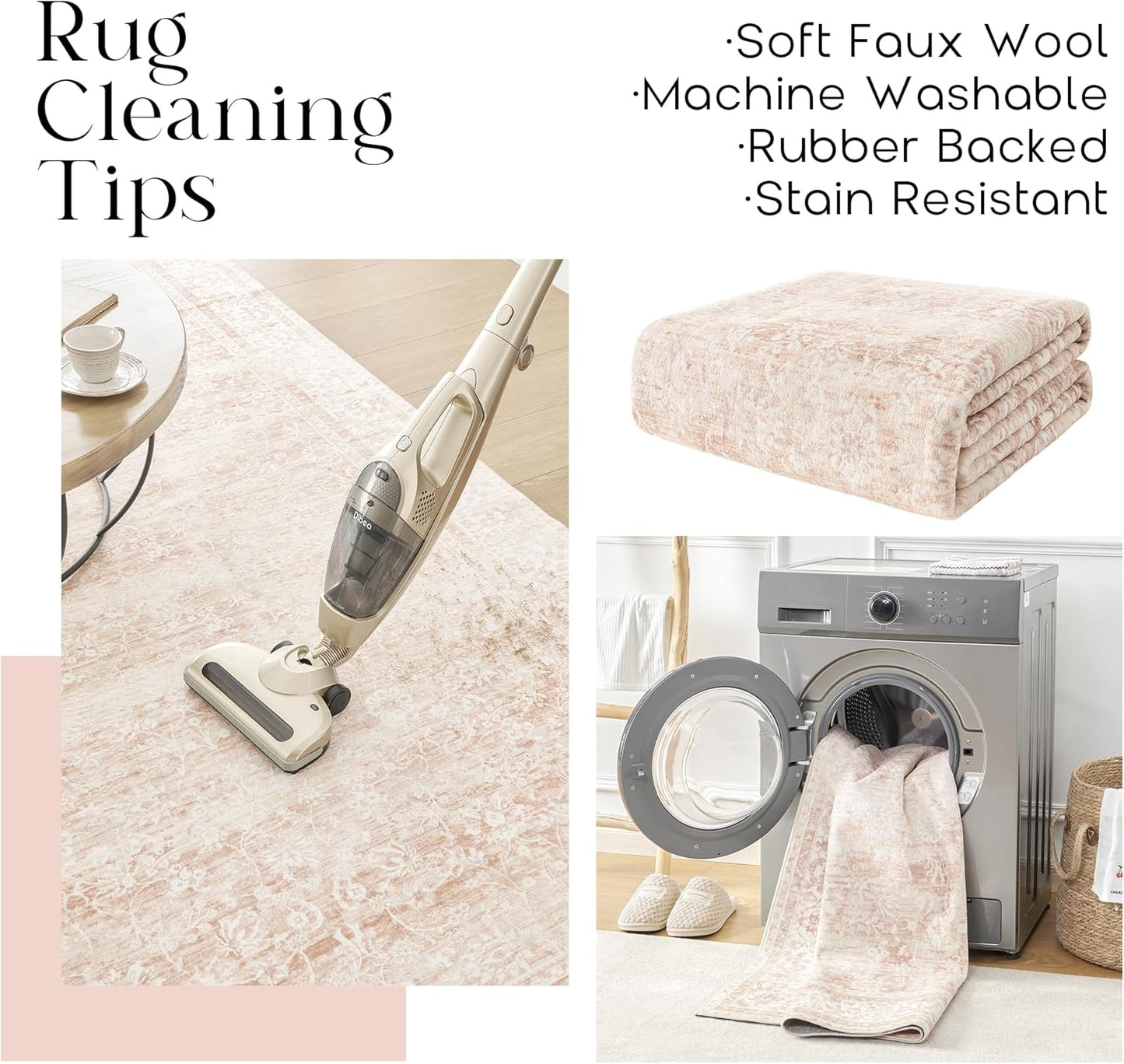 Small Throw Rug for Bedreoom 2x3 Washable Boho Aesthetic Pink Floral Non Slip Cute Area Rug for Side of Bed Teen Girls Room Kitchen Bathroom