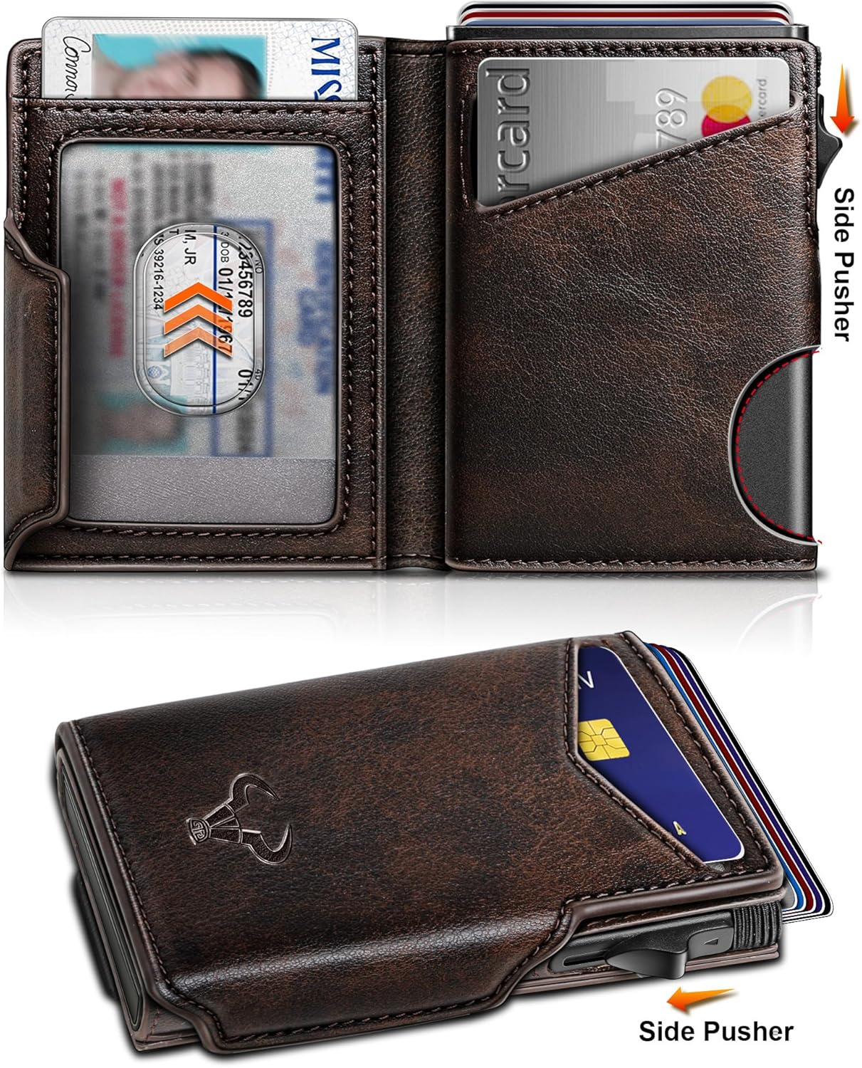 BULLIANT Men Airtag Wallet,Slim Front Pocket Wallet Money Clip for Men Gift 3.8"x2.7",Pop-up Access