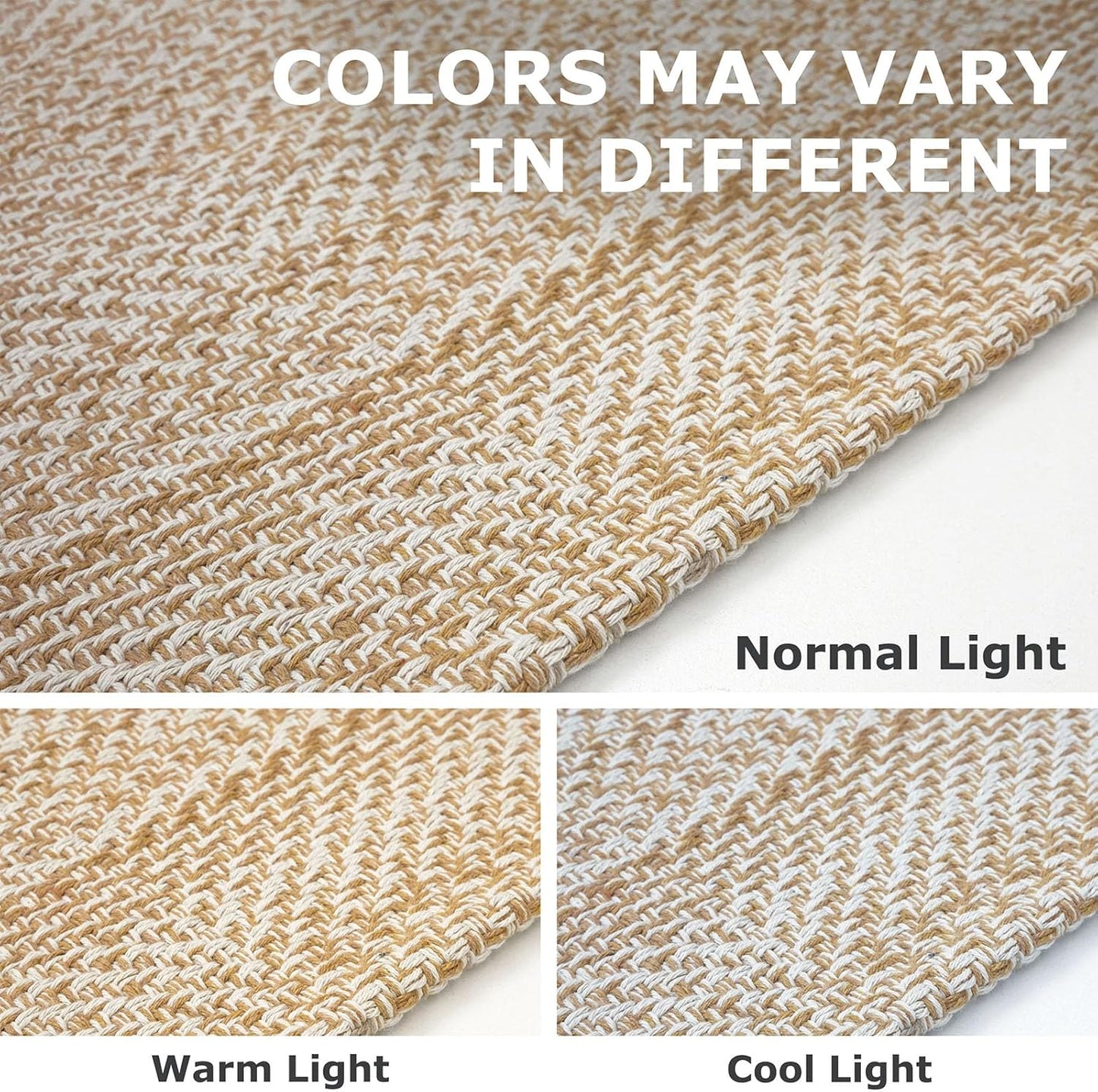 IOHOUZE Washable Area Rug 4x6 Non Slip Rubber Backed Woven Rugs for Entryway Indoor Bedroom Rugs Kitchen Rug Floor Throw Carpet for Entrance Front Door Living Room, Warm Beige/Orange/Apricot