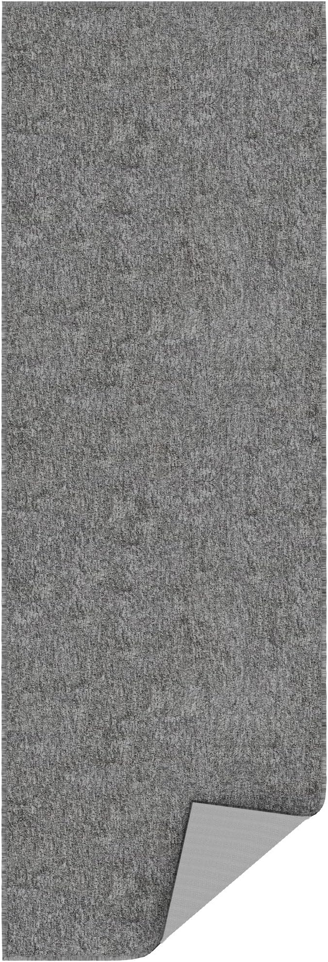 Ottomanson 20" x 59" Ultra-Thin Hallway Runner Rug - Durable Non-Slip Carpet for High-Traffic Areas - Fits Under Doors for Seamless Entry - Ideal for Kitchen, Entryway, Bedroom & Living Room, Gray