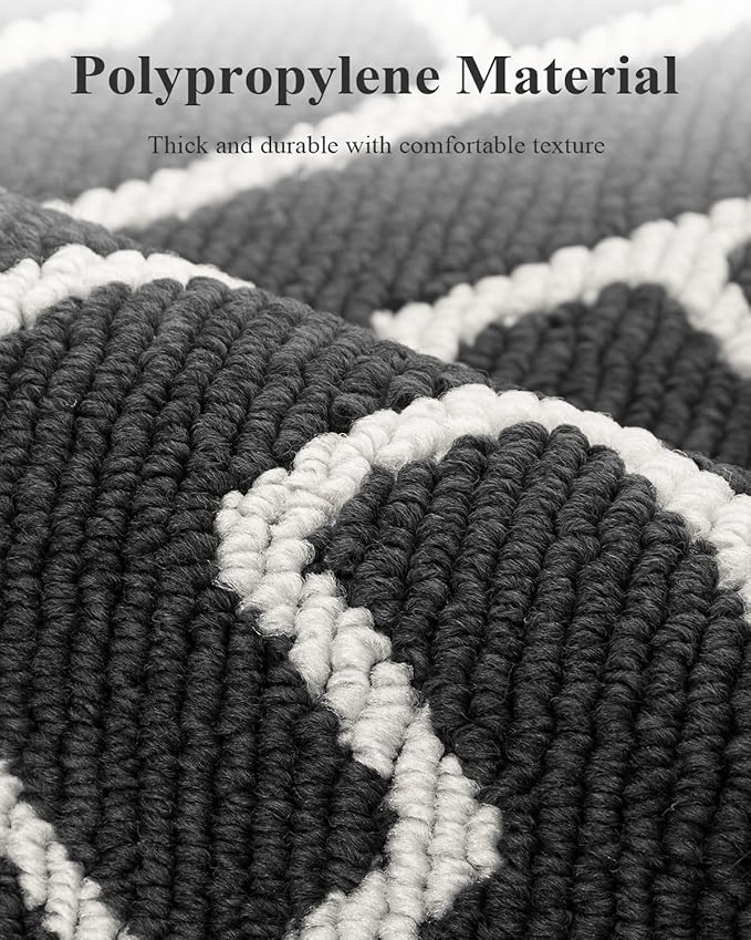 hicorfe Kitchen Rugs and Mats,Kitchen Mats for Floor,24"x35" Non Slip Runner Rug,Absorbent Resist Dirt Comfort Standing Mat Machine Washable for Entryway,Hallway,Front of Sink(Charcoal)