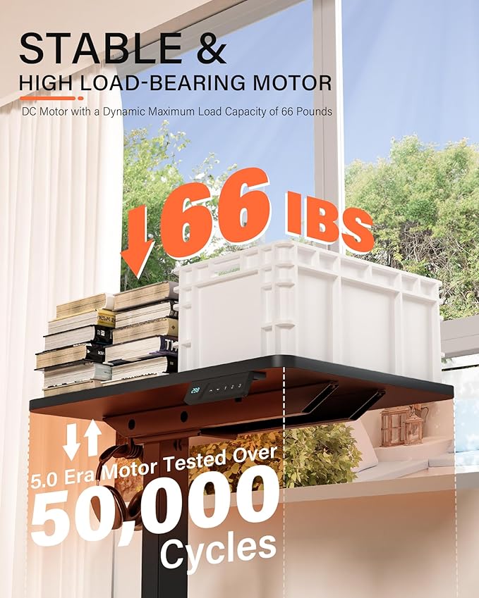 Mobile Standing Desk with Wheels - Electric Height Adjustable Small Movable Laptop Desk, Portable Rolling Computer Sit Stand Side Table for Home Office, Sofa&Bedside Use (23.6",Black)