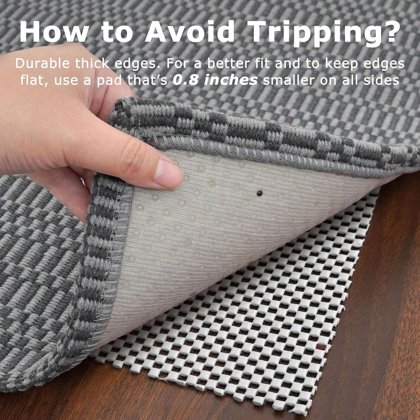 KOZYFLY Washable Runner Rug 3x20 ft Hallway Kitchen Runner Rugs with Rubber Backing Bobo Non Slip Entryway Runner Indoor, Long Carpet Runners for Hall Kitchen Entryway, Grey/Charcoal Grey