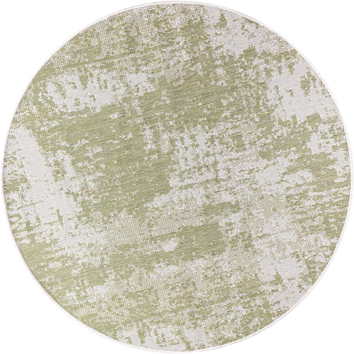 Keen Home Design Terrace Outdoor Round Rug - 5ft Round Washable Indoor/Outdoor Rug for Patio, Kitchen, Balcony, Beach, Garden, Deck and Porch, Size: 5'3" Round