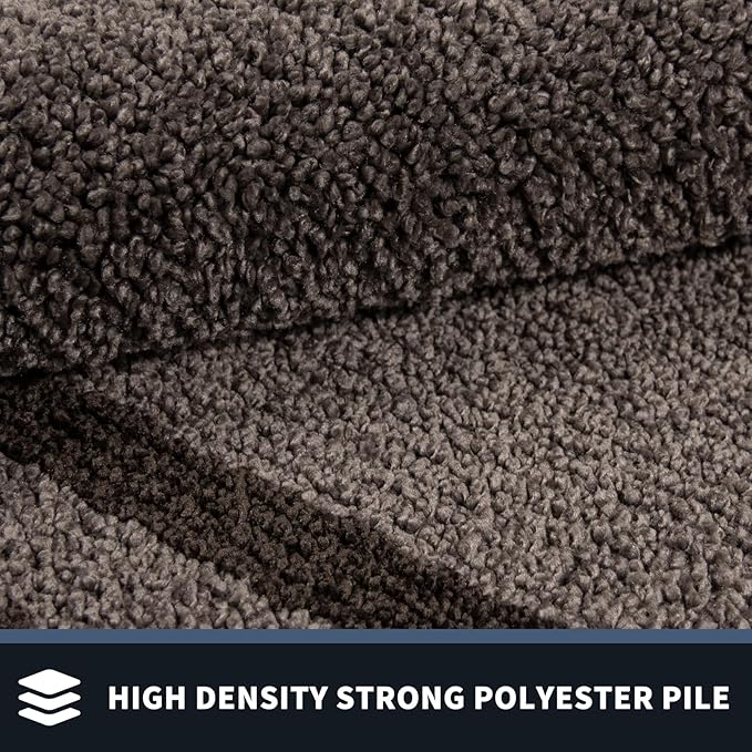 PURRUGS Dirt Trapping Door Mat 24" x 70", Non-Slip/Skid Machine Washable Entryway Rug, Shoes Scraper, Area Rug, Super Absorbent Welcome Mat for Muddy Wet Shoes and Paws, Grayish Brown & Coffee