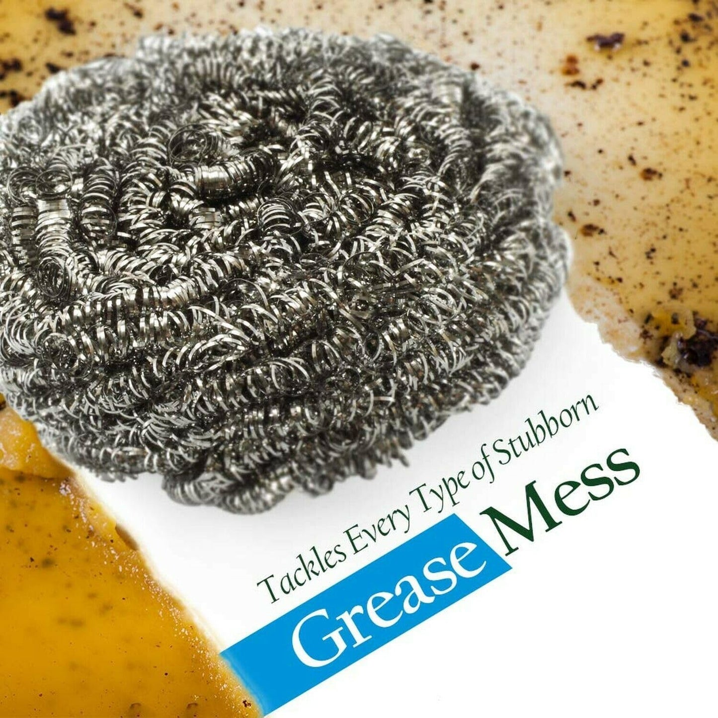 Fuller Brush Stainless Steel Scrubbing Sponges – 2-Pack (2 Sets of 3 = 6 Pieces) – Heavy Duty Kitchen Scour Sponges for Dishes, Pots & Pans