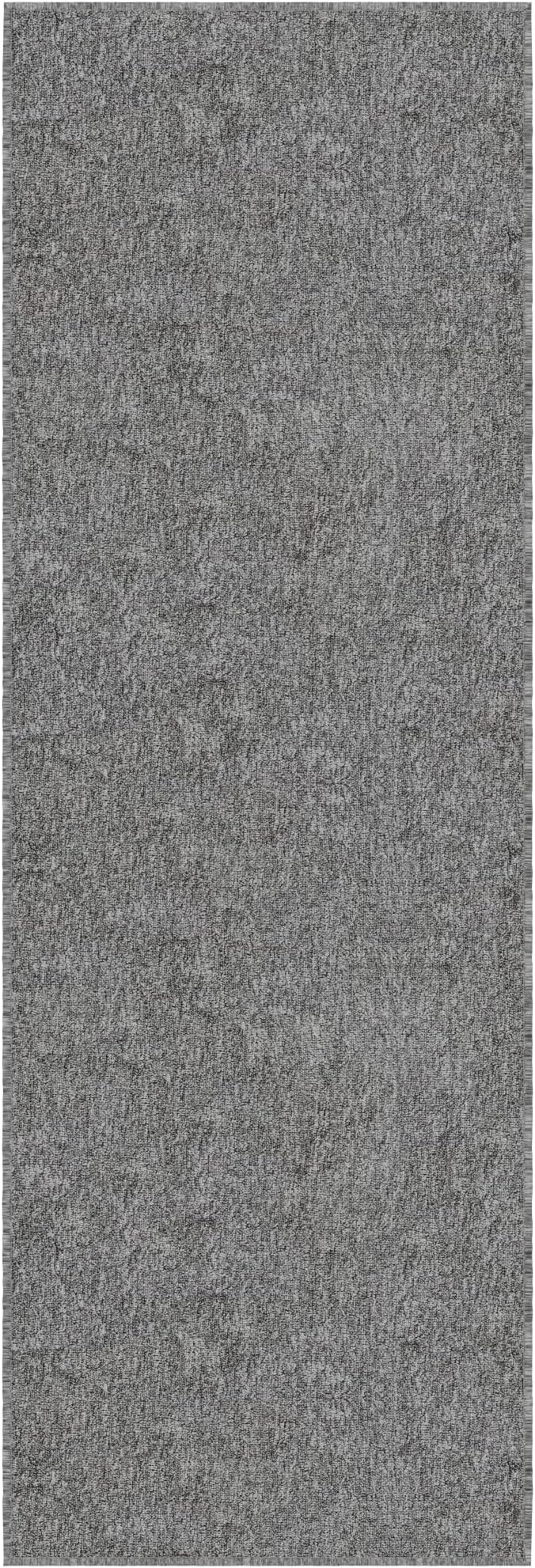 Ottomanson 20" x 59" Ultra-Thin Hallway Runner Rug - Durable Non-Slip Carpet for High-Traffic Areas - Fits Under Doors for Seamless Entry - Ideal for Kitchen, Entryway, Bedroom & Living Room, Gray
