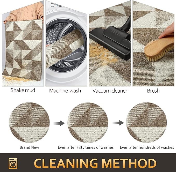 hicorfe Kitchen Rugs and Mats Sets,Super Absorbent Polypropylene Non-Slip Rug,Soft Comfort Floor Mat,Washable for Kitchen,Hallway,Office,Sink,Laundry(24" x 35")