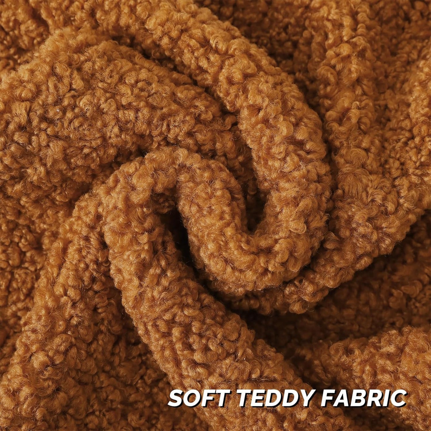 FUTEI Rust Throw Pillow Covers 22x22 Inch Set of 2,Furry Faux Fur Teddy Boucle Textured Cushion Covers,Soft Fluffy Decorative Pillow Case,Home Decor for Couch Bed Living Room Office Car