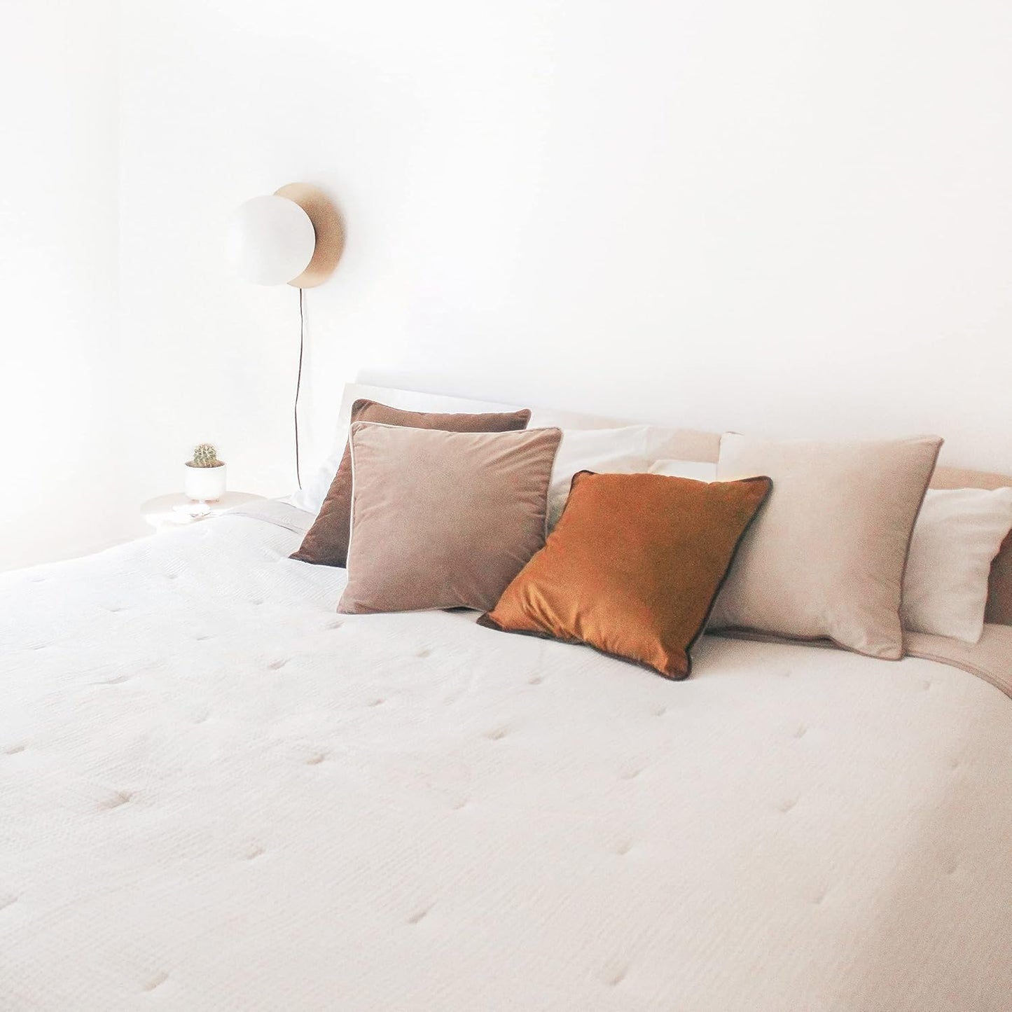 MONDAY MOOSE Decorative Throw Pillow Covers Cushion Cases, Set of 4 Soft Velvet Modern Double-Sided Designs, Mix and Match for Home Decor, Pillow Inserts Not Included (16x16 inch, Brown/Beige)