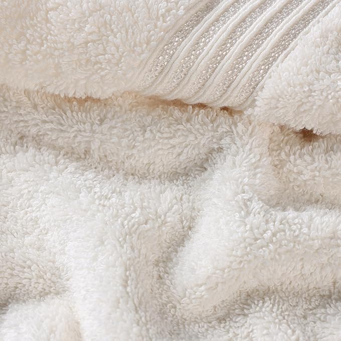 Superior Egyptian Cotton 9-Piece Towel Set, Assorted Towels for Home Bathroom, Guest Bath Decor Essentials, Includes 3 Bath, 3 Hand, 3 Face Towels/Washcloths, Quick Dry, Absorbent - Ivory