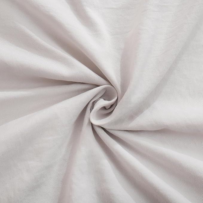 Merryword Beige Pillow Shams Standard Pillowcases 20x26inch Beige and White Reversible Cute Pillow Cover Set of 2 Soft Shabby Chic Ruffled Pillowcases