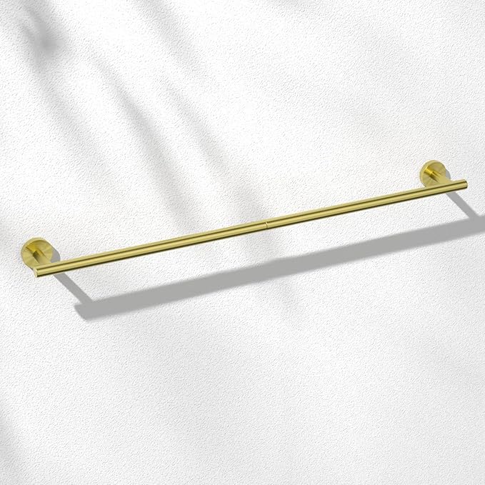 HITSLAM Gold 31.6 Inch Towel Bar for Bathroom, SUS304 Stainless Steel Bathroom Towel Rack Wall Mounted, Modern Home Decor Bath Towel Holder with Hardware Accessories