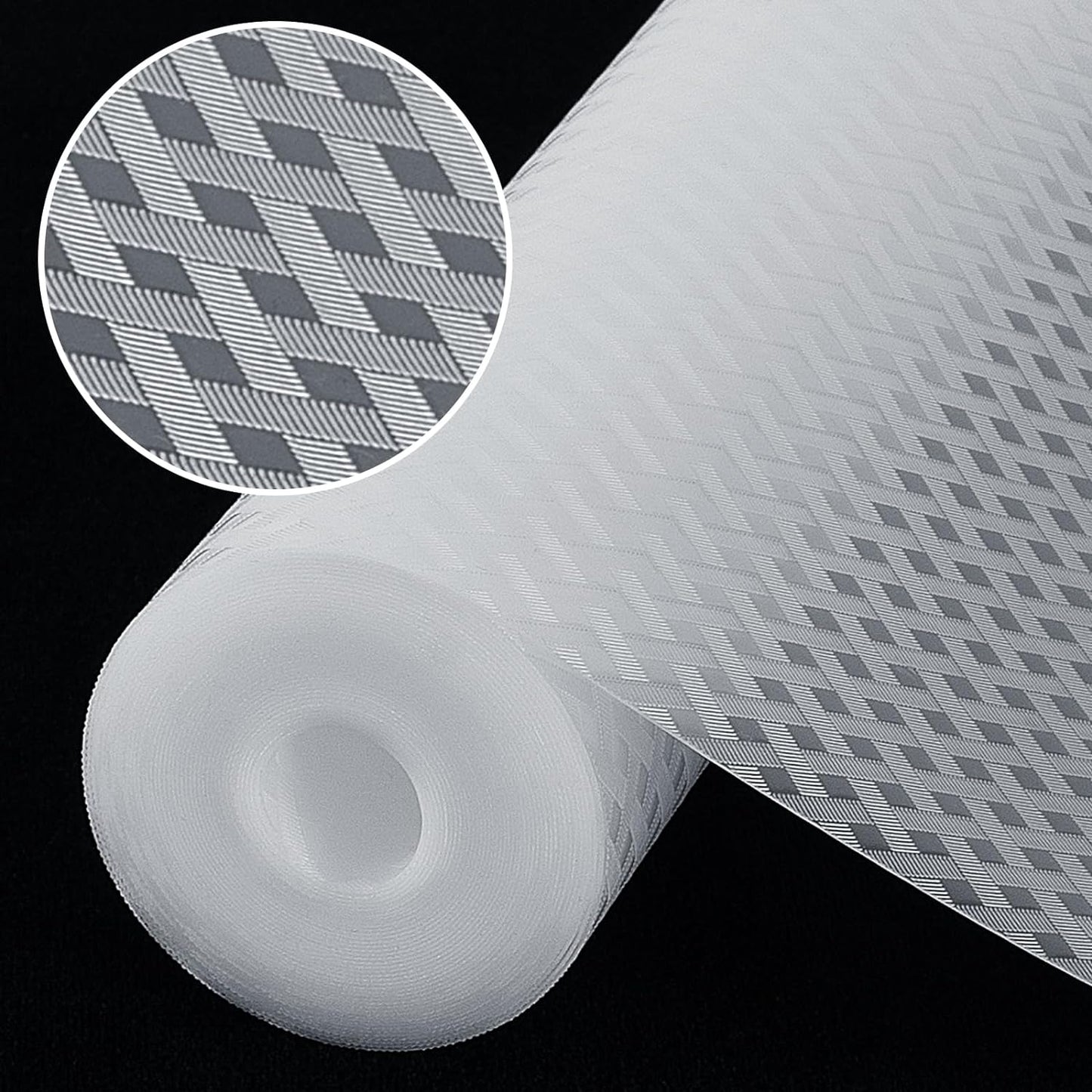 Shelf Liners, Non-Adhesive Drawer Liner, Waterproof & Oil-Proof Kitchen Cabinet Cupboard Liner Plastic EVA Material BPA Free Fridge Liner Mats Paper Protector for Shelves (Clear/12in x 120in)