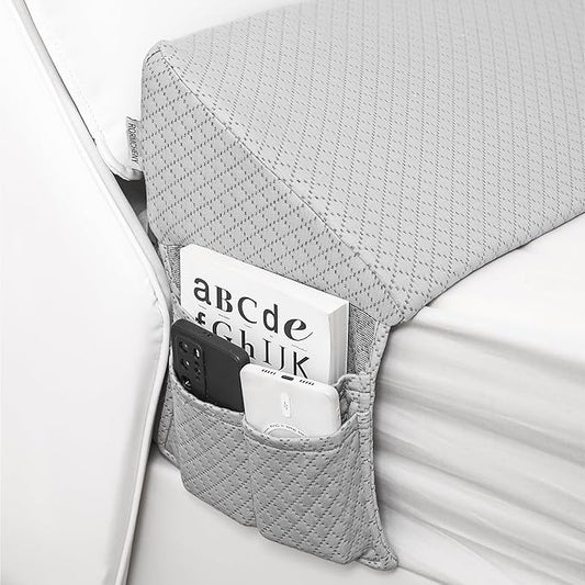 King Bed Wedge Pillow Headboard Gap,Wedge Pillow Headboard/Bed Gap Filler,Fill The Gap (0-8") (Gray, 76"x10"x6")