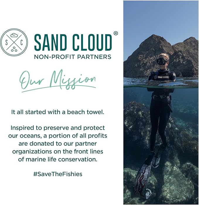 Sand Cloud Turkish Beach Towel - Sand Proof - 100% Certified Organic Turkish Towel - Quick Dry Towel for Beach, Picnic, Blanket or Bath Towel - As Seen on Shark Tank - Gocek (Sage Green)