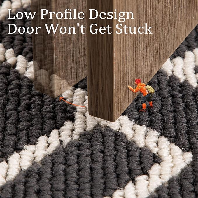 hicorfe Kitchen Rugs and Mats,Kitchen Mats for Floor,47"x71" Non Slip Runner Rug,Absorbent Resist Dirt Comfort Standing Mat Machine Washable for Entryway,Hallway,Front of Sink(Charcoal)