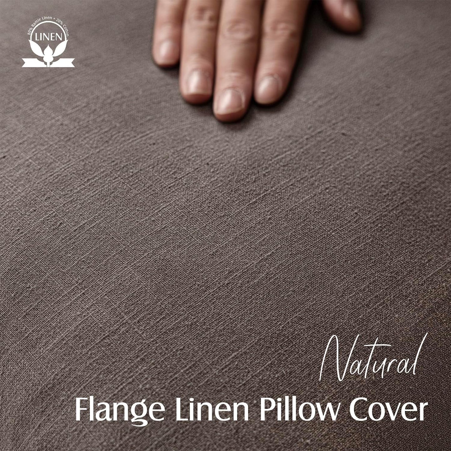 Foindtower Set of 2, Decorative Linen Soild Throw Pillow Covers Soft Accent Euro Cushion Case Farmhouse Neutral Pillowcase for Chair Couch Sofa Bedroom Living Room Home Decor 18 x 18 Inch Light coffee