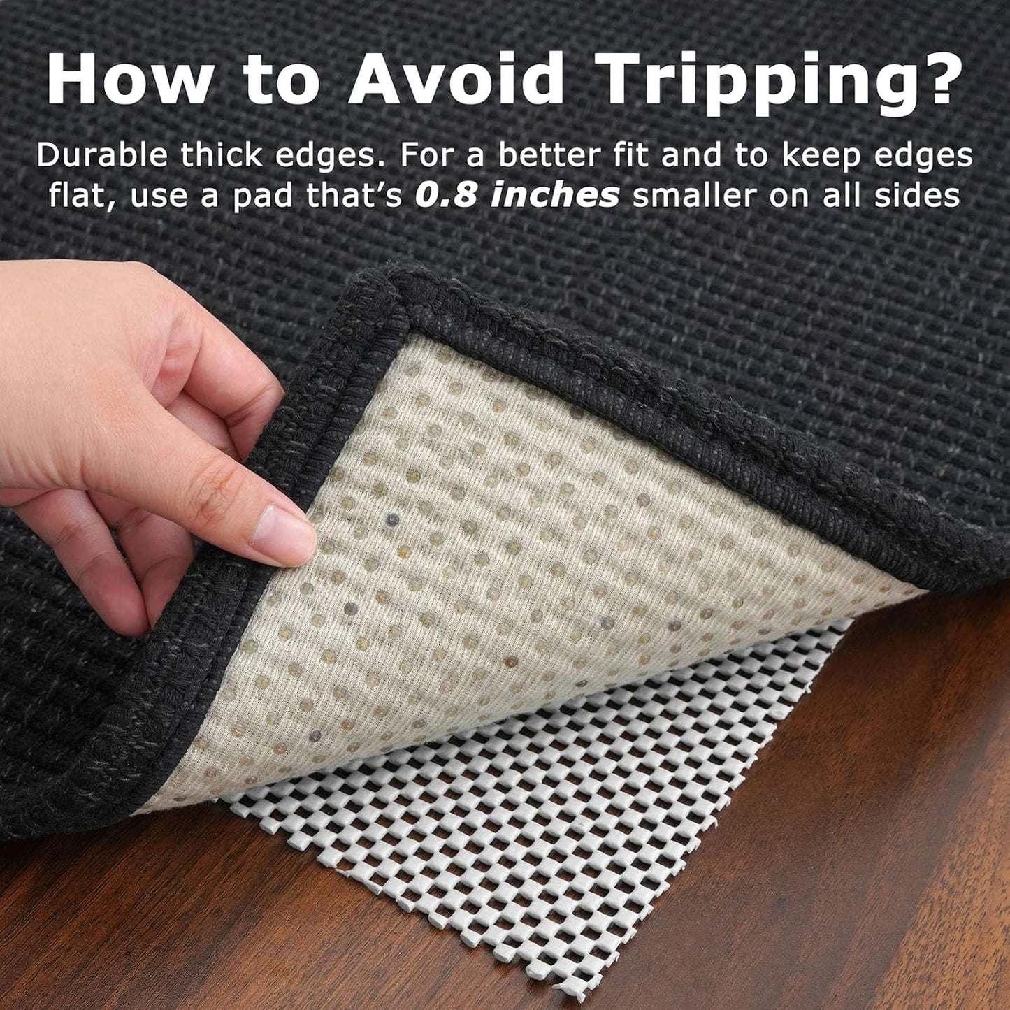 KOZYFLY Runners for Hallways 3x10 ft Washable Kitchen Runner Non Slip Rubber Backed Hallway Rugs Cotton Entryway Runner Rug Floor Carpet for Indoor Hall, Backdoor, Kitchen, Black/Dark Grey