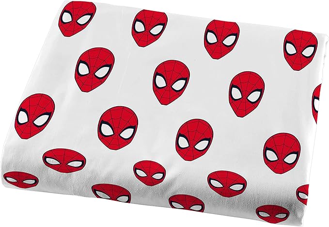 Jay Franco Kids Sheet Set with Fitted, Flat Sheets & Pillow Cover - Ultra-Soft Bedding with Pillowcase for Room Decor, Red - Spiderman, 3 Piece Twin