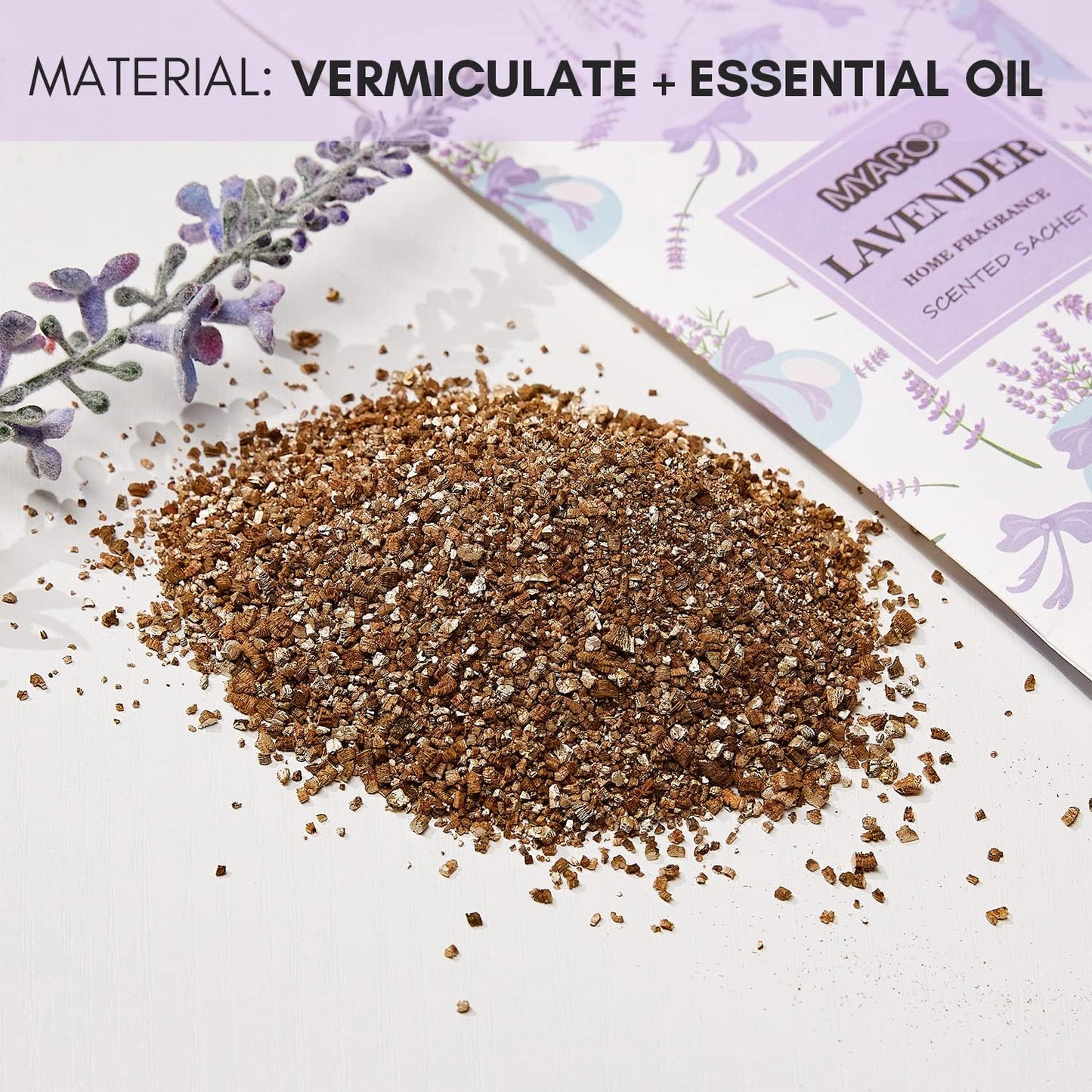 MYARO 12 Packs Large Sachets for Drawers and Closets, Large Hanging Sachet Bags Closet Air Fresheners Potpourri Bags Long-Lasting 6 Scents - Lavender, Rose, Jasmine, Ocean, Vanilla, Lily