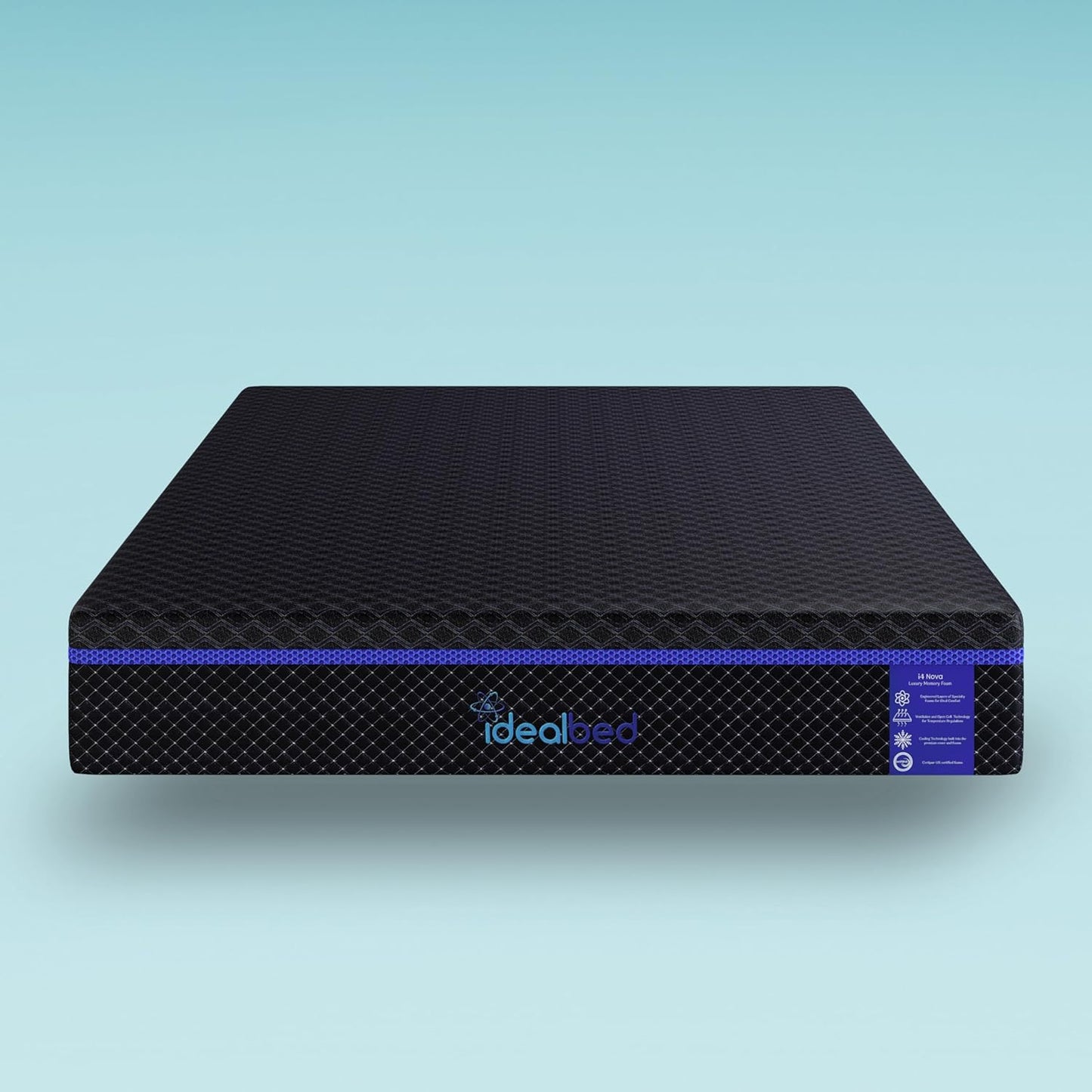 iDealBed G4 Nova Luxury Memory Foam Mattress, Back Aligning Support, Floating Pressure Relief Technology, Cooling Temperature Regulation Tech, Motion Isolation (Medium Soft, Queen)