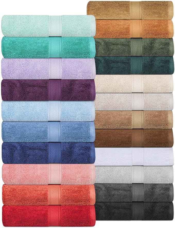 Superior Egyptian Cotton Pile 3 Piece Towel Set, Includes 1 Bath, 1 Hand, 1 Face Towel/Washcloth, Ultra Soft Luxury Towels, Thick Plush Essentials, Guest Bath, Spa, Hotel Bathroom, Teal