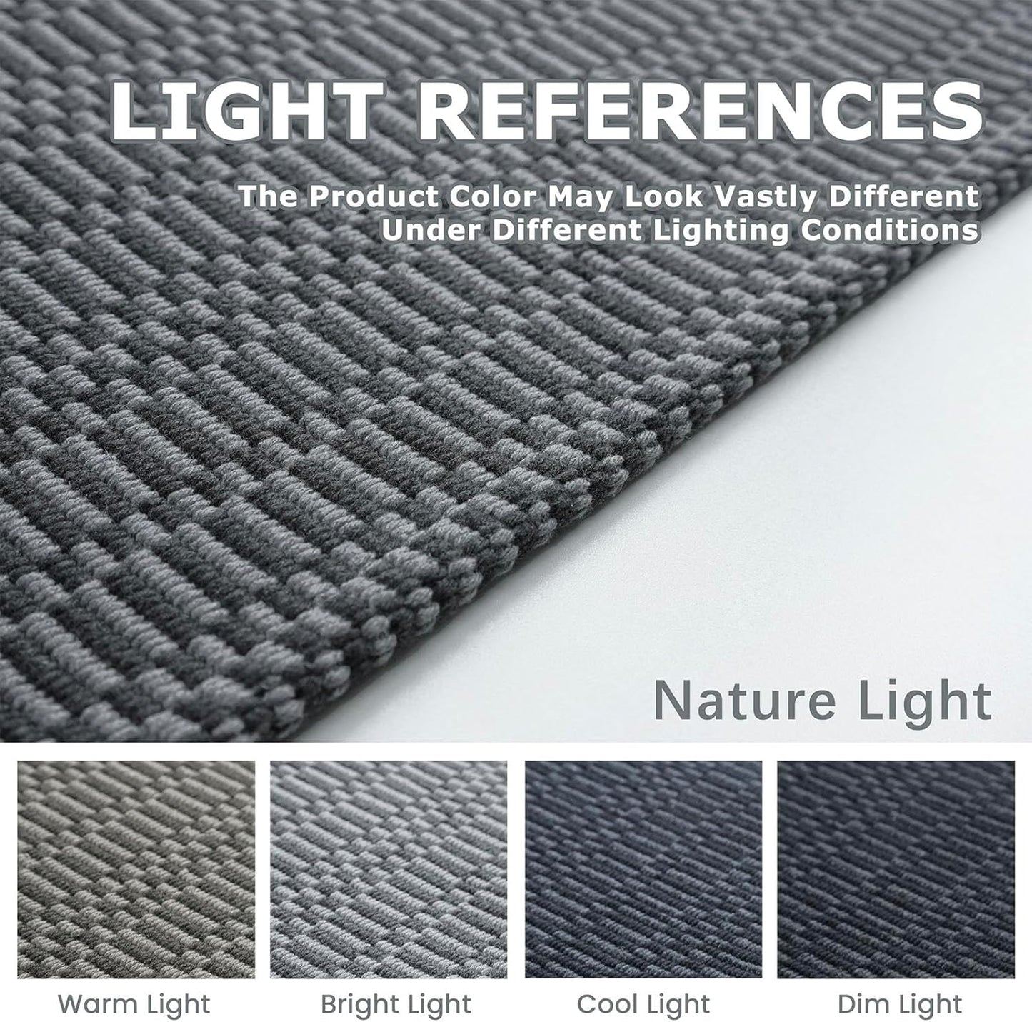 KOZYFLY Washable Runner Rug 2x8 Ft Runners for Hallways Non Slip Kitchen Runner Rugs Braided Cotton Entryway Runner Indoor, Carpet Runners for Hallway Entryway Bedroom, Grey/Charcoal Grey