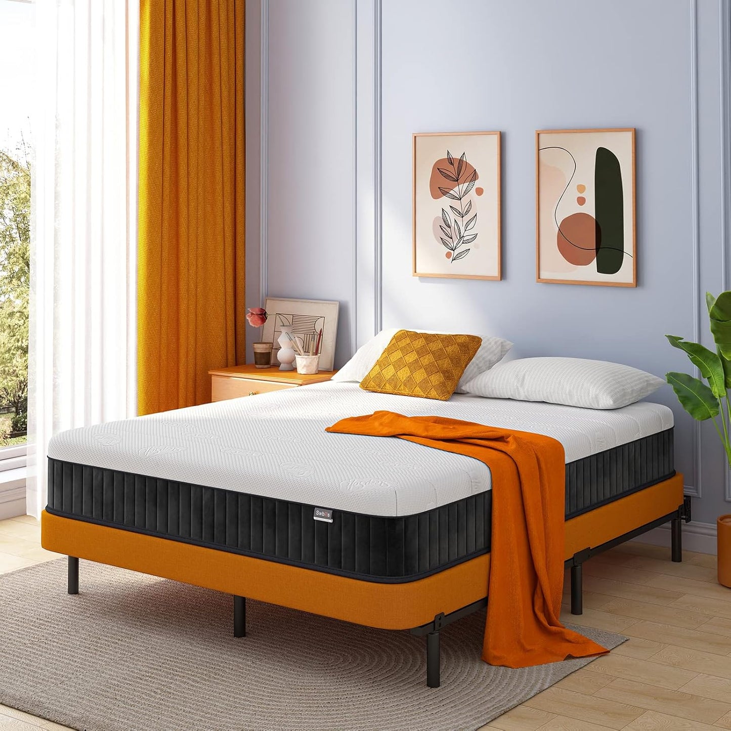 King Mattress, 10 Inch Memory Foam Firm King Size Mattress with Hybrid King Bed Mattress in a Box Pressure Relief & Supportive King Size Mattress, WN-BT10KI-CA