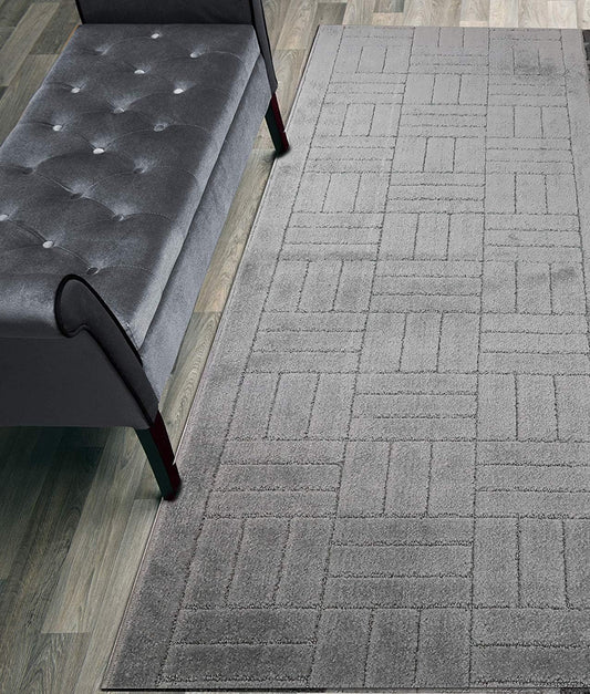 Custom Length Hallway Runner Rug,Slip Resistant,Bricks Dark Grey, 26 Inch X 5 feet, Sold and Priced Per Foot